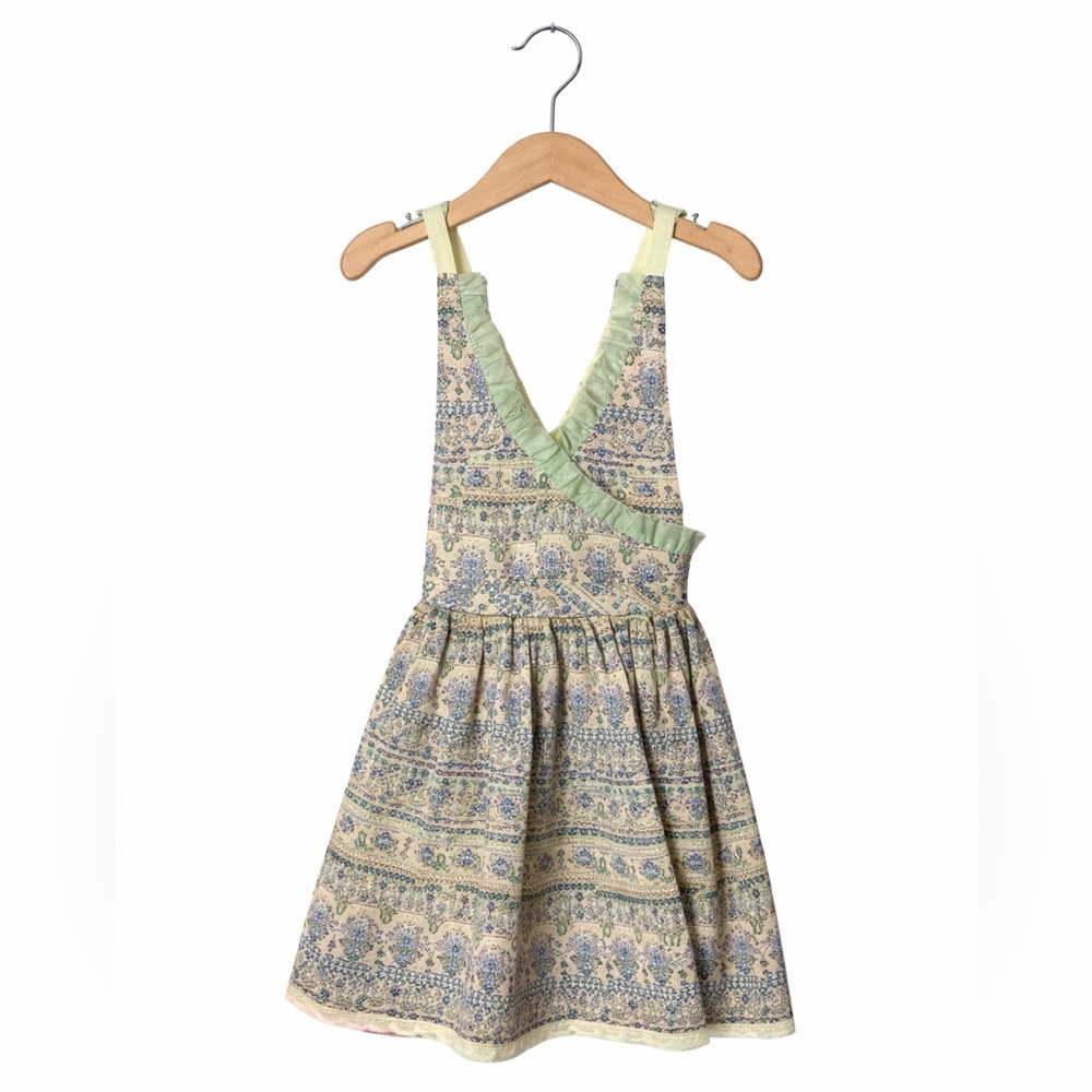 Brass Razoo Handmade Girls Dress 2T Cottagecore Boho Floral Designer HTF